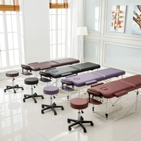 Table de massage, lit de beauté SPA portable réglable en hauteur avec repose-tête et accoudoirs pour salon et tatouage