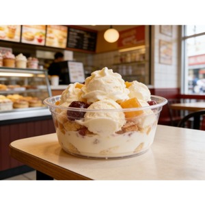 Eco-Friendly GPPS Transparent Dessert Cup Disposable <b>Clear</b> <b>Container</b> for Fruit Salad and Yogurt Serving - Product Image 3