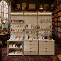 Présentoir Commercial, Vitrine Multi-niveaux en Panneau Marin, Meuble à Tiroirs, Étagère de Rangement