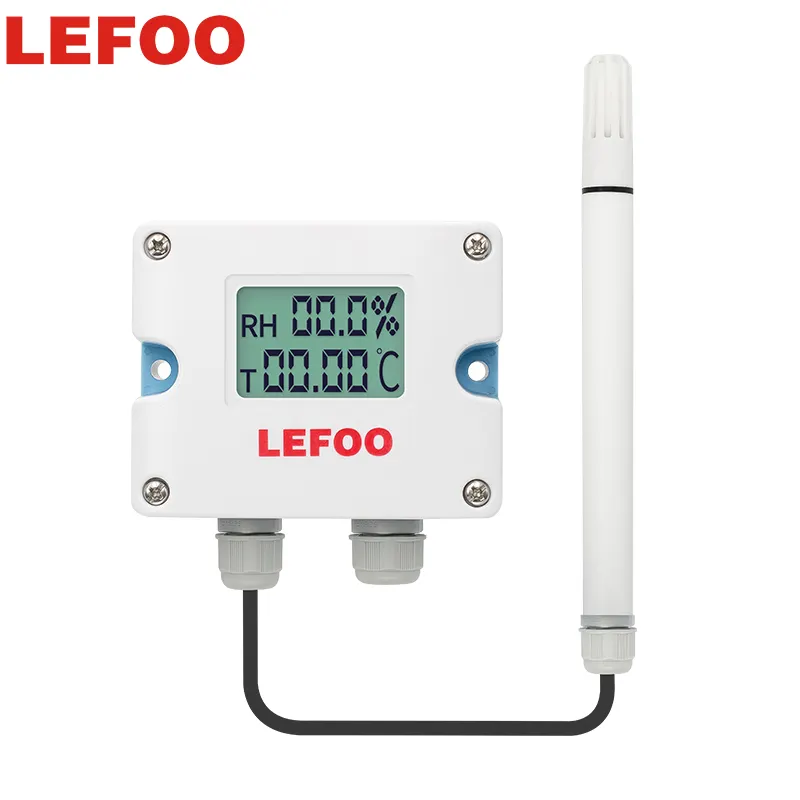 LEFOO Sensor suhu dan kelembaban industri tipe terpisah IP65 tampilan LCD CE