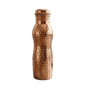 Customized Size Handcrafted Pure Copper Classic <b>Large</b> Capacity Eco Friendly Water Bottle with Lids - Product Image 2