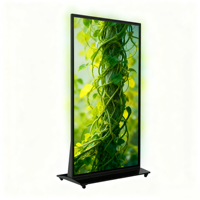 Складной портативный 4K HDR LED-дисплей для цифровых вывесок с беспроводным управлением через приложение, водонепроницаемый, для установки на пол, с настраиваемым размером