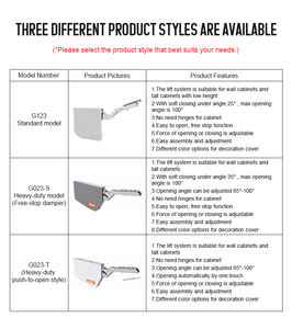 Charnière de meuble de <span class=keywords><strong>cuisine</strong></span> à ressort de levage vers le haut, support de porte double à <span class=keywords><strong>suspension</strong></span> murale, <span class=keywords><strong>pour</strong></span> portes battantes et couvercles d'armoires - Product Image 6