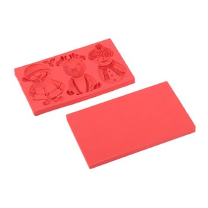 Cute Santa Claus Olaf Reindeer Fondant Cake Mold Red Silicone Baking Mold Christmas Cake Decorating Supplies - Product Image 1