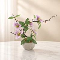 Groothandel Kunstmatige Witte Bloemen Bonsai Potplant Simulatie Bloemstuk voor Binnentafel Huisdecoratie