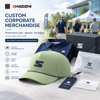 Casquette de performance pour le personnel, casquette de baseball personnalisée à 5 panneaux, perforée au laser, respirante, résistante à l'eau, avec patch en caoutchouc, uniforme d'entreprise
