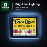 Papan Tanda LED Backlit Bingkai Akrilik Ultra Tipis Grosir dengan Teks Bergulir
