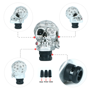 PUERXIN-perilla de cambio Universal para coche, pomo de cambio Manual personalizado, pomos de <span class=keywords><strong>palanca</strong></span> de cambios de calavera pirata - Product Image 4