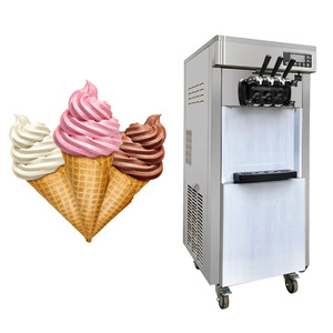Machine à fabriquer de la crème glacée 50L-60L/H, machine à crème glacée molle automatique commerciale - Product Image 1