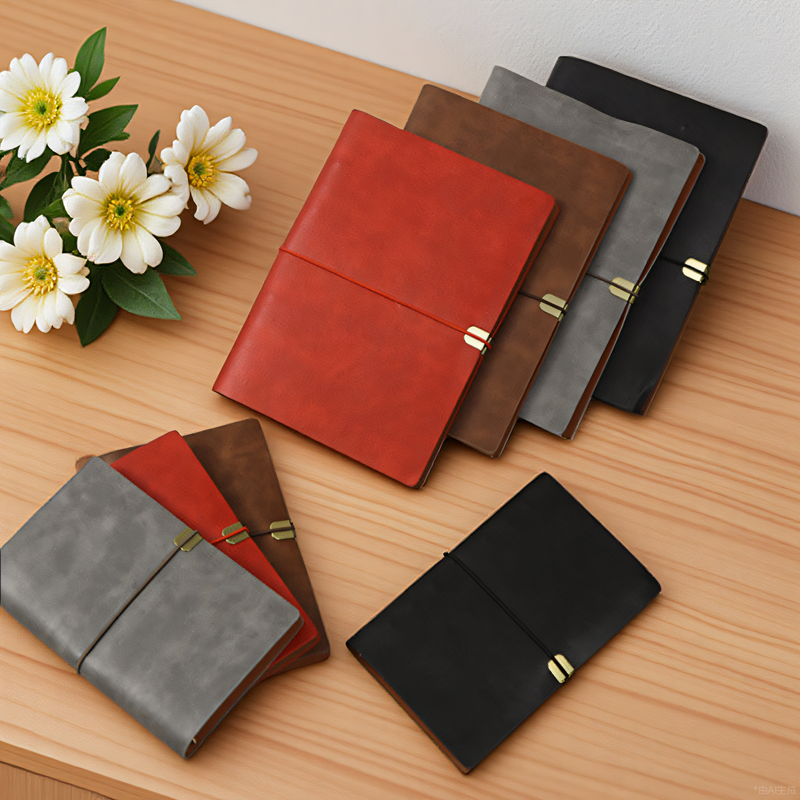 Vintage Elegant PU Leather A6 Travel