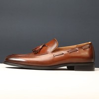 Mocassins en cuir véritable vintage à enfiler, chaussures de ville professionnelles, en stock, très demandés