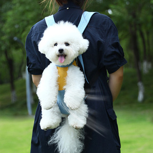 Portable pet <b>backpack</b>, suitable for <b>cats</b> and dogs, breathable four-legged <b>backpack</b>, lightweight travel chest bag wholesale. - Product Image 1