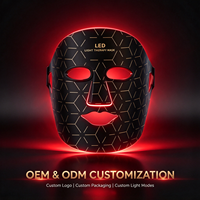 Masque facial LED pour la luminothérapie, masque facial en silicone, 7 couleurs, lumière rouge NIR, appareil portable sans fil pour les soins de la peau à domicile, OEM ODM