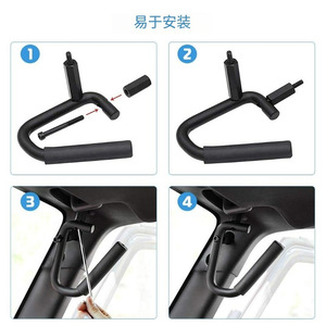 Poignée avant de voiture en alliage d'aluminium pour Jeep Wrangler JK 07-18, poignée modifiée A B - Product Image 2