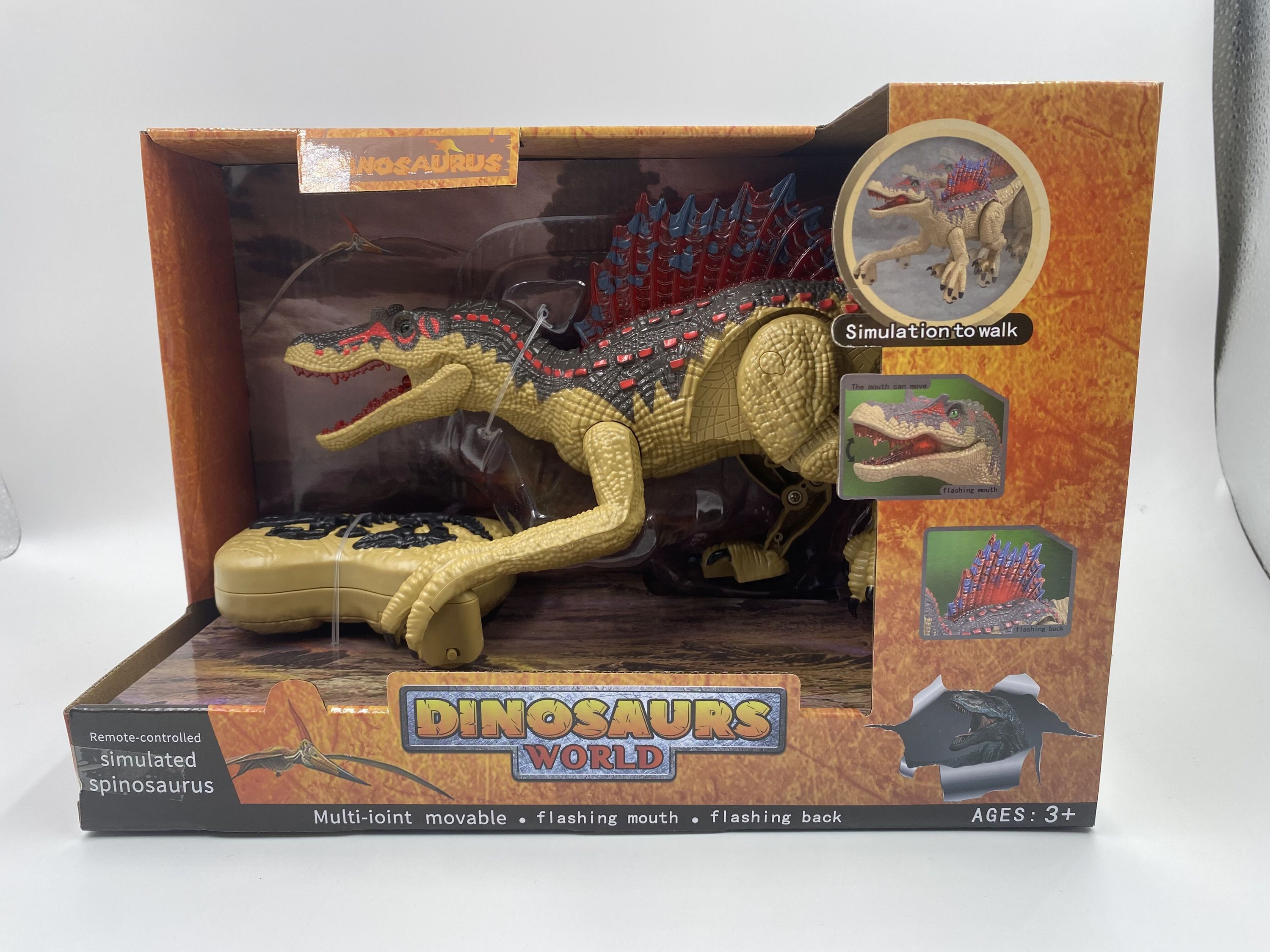 Nouveau jouet de Dragon de dinosaure télécommandé pour enfants, figurines réalistes, grande taille, pulvérisation rugissante, yeux lumineux, jouet de dinosaure