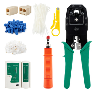 Dụng Cụ Cầm Tay RJ45 Keystone Jack Dây Vũ Nữ Thoát Y Lá Chắn Kết Nối Cắm Crimper Bộ Công Cụ Mạng - Product Image 1