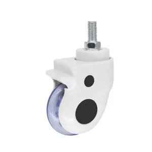 Hospital Carrinho Castor 75 mm 3 Polegada Azul PVC Roda Roleta com Trava Parafuso Roda Rodízio Médica