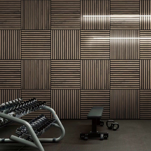 Pannello acustico curvo <span class=keywords><strong>da</strong></span> Studio Akupanel pannello acustico in legno in fibra di poliestere a lamelle acustiche 3d pannello acustico interno insonorizzato - Product Image 1