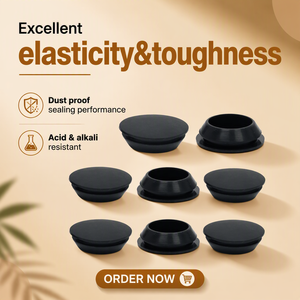 Bouchon d'étanchéité en silicone Kuliwei sur mesure, forme et taille personnalisées, avec trou en T, étanche à l'eau et à la poussière, pour châssis d'armoires - Product Image 1