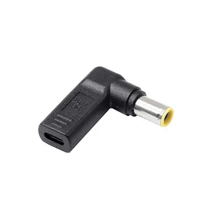 PD Tipe C USB C Perempuan untuk DC5525 4535 Pria Jack Converter 19V 19.5V 20V Adaptor untuk PD Charger untuk Laptop Komputer