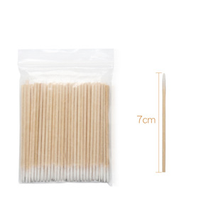 Bâtonnets de coton en bois pour le nettoyage du nez, des lèvres, des oreilles et du visage, pour le démaquillage, la beauté et les tatouages - Vente en gros - Product Image 1