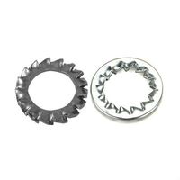 Rondelle de blocage dentelée en acier inoxydable à ressort zingué standard DIN 6798 avec dents internes et externes