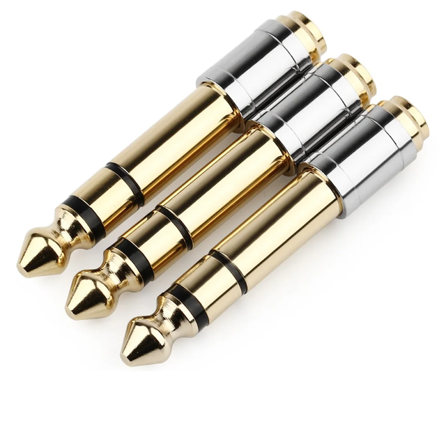 6.35mm Stereo Plug to 3.5mm Stereo Jack Audio Adapter