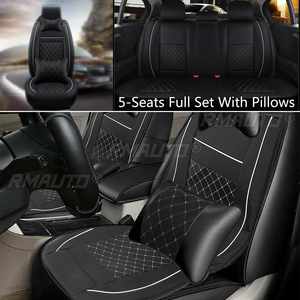 Juego de 11 Fundas Protectoras para Asientos de Coche, Cojín de Asiento de Cuero PU, Fundas para Asientos de Automóviles, Almohada Lumbar - Product Image 2