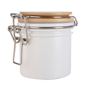 Wide Mouth Break Resistance Airtight Beans Powder Clip Top White PET Jar - Product Image 5