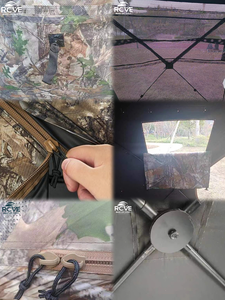 Tenda da Caccia Altamente Mimetica, Traspirante e Impermeabile in Oxford, Design Camouflage Forestale, Portatile e Pieghevole per 3-5 Persone - Product Image 4