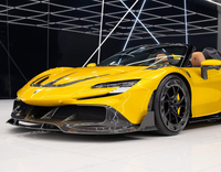 Spoiler Bumper Depan Serat Karbon Kering Model Sport Baru untuk Ferrari SF90 Stradale Spider Gaya MSY