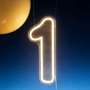 Lumières néon LED numérotées <span class=keywords><strong>de</strong></span> 1 à 9 pour décoration <span class=keywords><strong>de</strong></span> fête d'anniversaire, décoration <span class=keywords><strong>de</strong></span> mariage et décoration murale <span class=keywords><strong>de</strong></span> chambre - Product Image 2