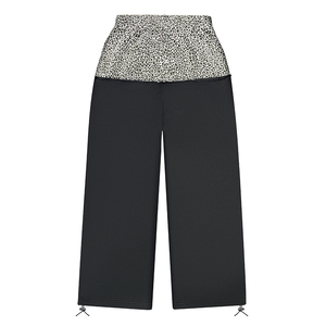 Pantalones Anchos con Estampado de Leopardo, Diseño Desgastado, Recortes y Parches, Cintura Elástica con Cordón, Estilo Urbano Y2K, 100% Algodón - Product Image 2