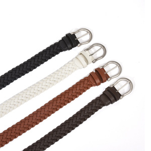<span class=keywords><strong>Ceinture</strong></span> en cuir PU effet peau de mouton pour <span class=keywords><strong>femme</strong></span>, style coréen, simple, avec boucle en alliage tressée, polyvalente pour jupes et jeans, aspect haut de gamme, 110 cm, sans perforation - Product Image 2