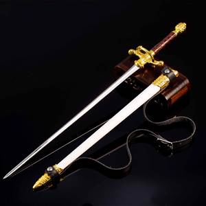 Gaine en alliage <span class=keywords><strong>de</strong></span> zinc pour le jeu des trônes, épée aiguille Arya Stark, version dorée, décoration <span class=keywords><strong>de</strong></span> bureau antique, accessoire cosplay, 30cm - Product Image 1