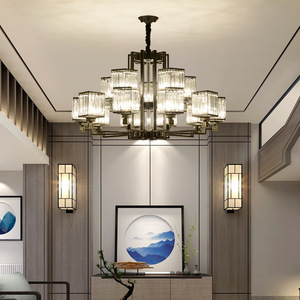 Cristal de luxe Led Pendentif Lumières Salon Salle À Manger Chambre Plaqué Or Métal Suspension Luminaire Intérieur Lampara Lustres - Product Image 4