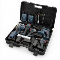 Ensemble d'outils électriques sans fil avec mallette de transport, perceuse électrique et outils multifonctions portatifs pour la maison, l'atelier, la construction et le bricolage