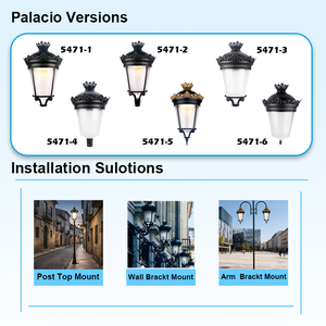Lámpara de Pared Exterior LED Dorada de Aluminio, Estilo Palacio <span class=keywords><strong>Real</strong></span> Vintage, IK10, IP66 Impermeable, para Patio de Villa - Product Image 5
