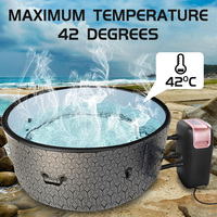 Jacuzzi gonflable sur mesure pour extérieur, spa, bain à remous pour 2 personnes, baignoire de massage portable à gonflage rapide pour jardin