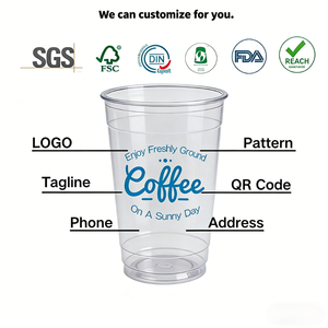 Couvre-gobelets universels personnalisables en PET de 12 oz, couvercles jetables transparents pour café, whisky, <span class=keywords><strong>tequila</strong></span>, dessert, crème glacée, vente en gros - Product Image 5