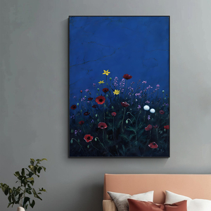 Hoa dại lĩnh vực đóng khung tường nghệ thuật cổ điển thực vật trang trí hoa hiện đại trang trại vải nghệ thuật lĩnh vực của hoa vải in - Product Image 2