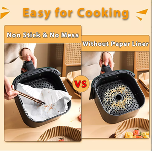 16cm 20cm Square Parchment <strong>Air</strong> <strong>Fryer</strong> Baking <strong>Paper</strong> <strong>Liners</strong> - Product Image 4