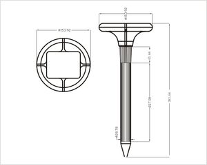 Logo personnalisé pelouse alimenté par ultrasons dissuader taupe souris répulsif campagnol Gopher taupe répulsif LED pour cour <span class=keywords><strong>jardin</strong></span> manoir - Product Image 3