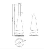 Cheminée suspendue en bois de style campagnard OEM ODM, sphère décorative murale à flamme réelle pour chauffage intérieur, idéale pour salle à manger moderne