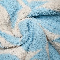Couverture super douce, chaude, pliable et lavable, tapis en chenille à pois géométriques bleu clair pour toutes les saisons, canapé, lit, maison