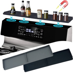 Kitchen Shelf Stove Storage Holders Silicone Oven Shelf Storage Magnetic Oven Stove Top Spice Rack Organizer
