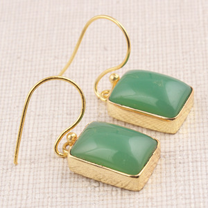 Pendiente de declaración de piedras preciosas negras forma de rectángulo pendiente colgante de ónix negro latón macizo 18K chapado en oro colgante de joyería hecha a mano - Product Image 6