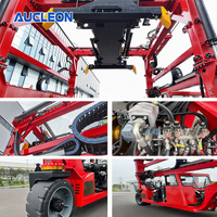 Grue portique à portique basculant robuste de 40 tonnes à structure en acier et pneus en caoutchouc pour la manutention de marchandises en port sec