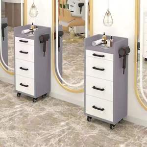 Professional 2026 White <b>Rolling</b> Barber Spa Facial Metal Hair Salon Beauty Salon Hairdressing Trolley <b>Carts</b> - Product Image 4
