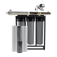 Sistema de Filtración de Agua UV para Toda la Casa, 12 GPM, 55 W, con Filtro de Agua Big Blue de 3 Etapas y 20 Pulgadas para Tratamiento de Agua de Pozo en Sudáfrica